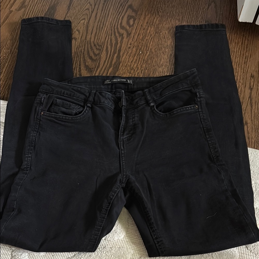 Zara Black Skinny Jeans Stretchy Denim
